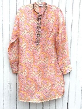 DELFINA SILK TUNIC DRESS